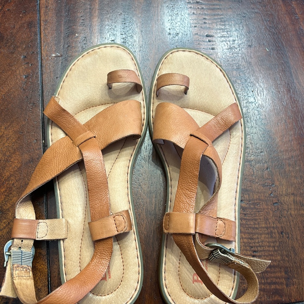 Tan leather sandals